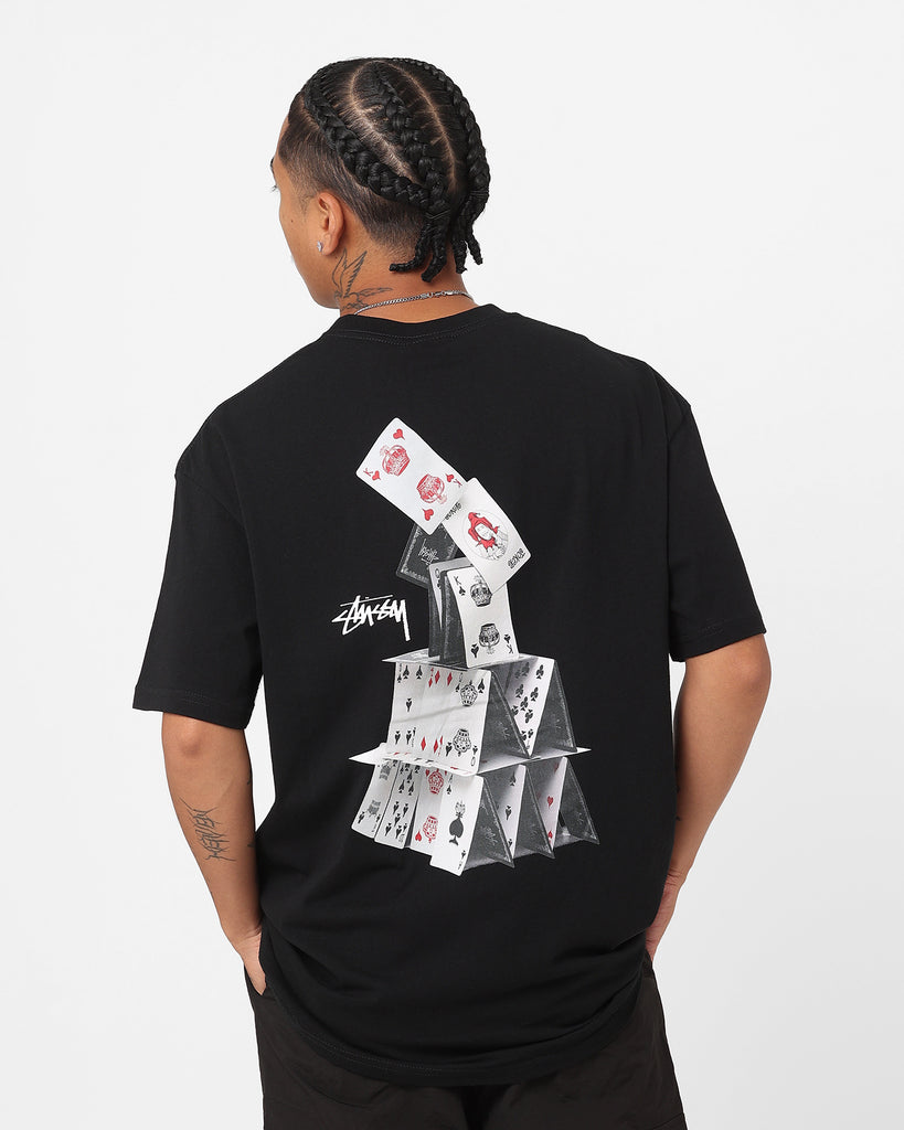 Stussy House Of Cards T-Shirt Black