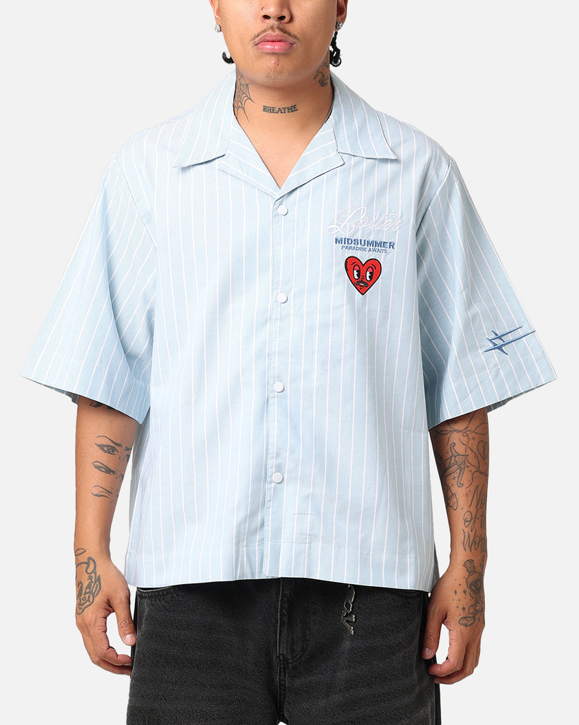 Loiter Studio Cropped Button Up Shirt Light Blue | Culture Kings NZ