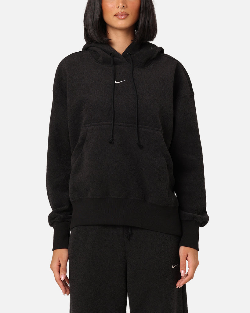 Nike Women's Sportswear Phoenix Plush Oversized Cosy Fleece Hoodie Bla ...