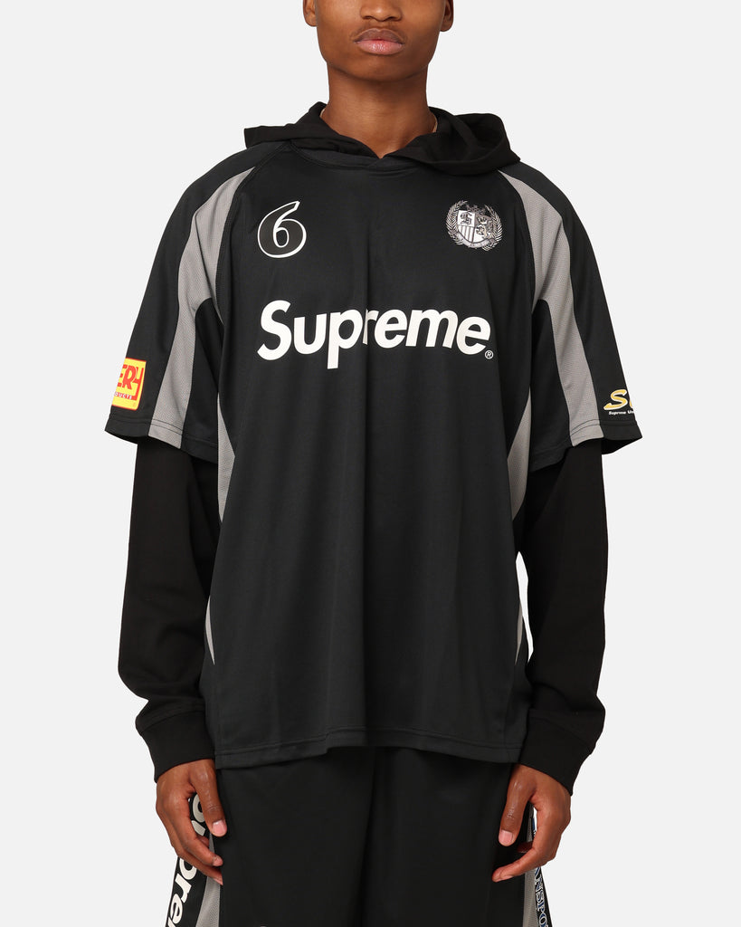 Supreme Hooded Soccer Jersey Black