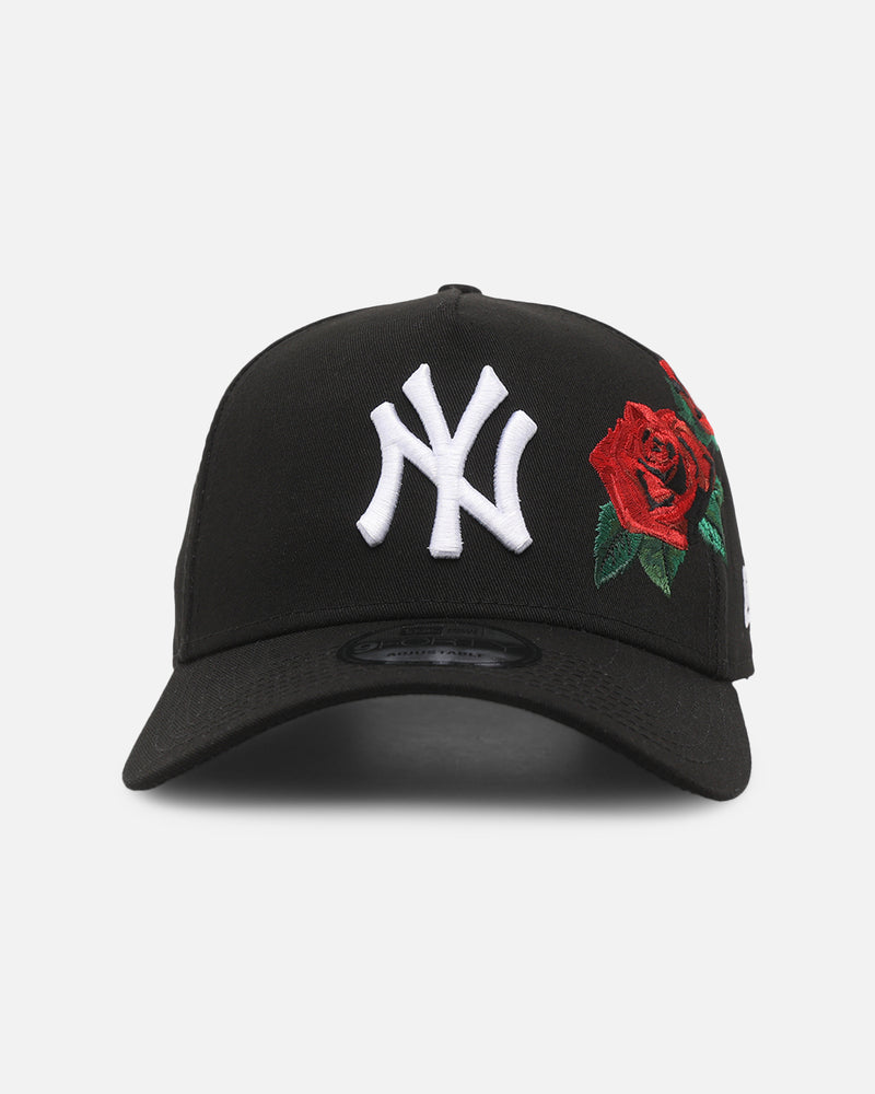 New Era New York Yankees Rose Emblem 9FORTY A-Frame Snapback Black |  Culture Kings NZ