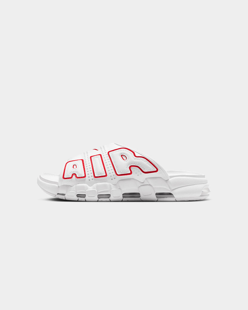 Nike Air More Uptempo Slides White/University Red | Culture Kings NZ