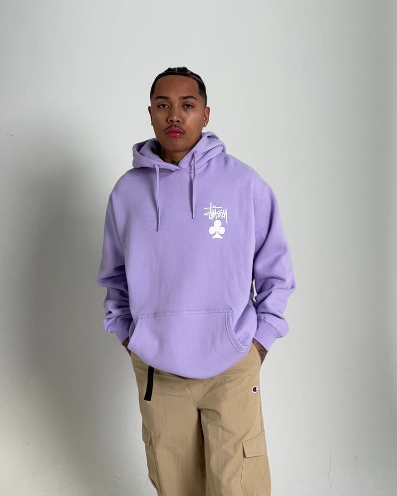 Purple hoodie online stussy