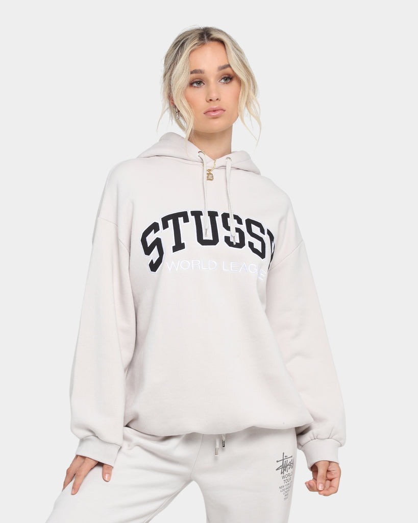 Stussy white discount hoodie womens