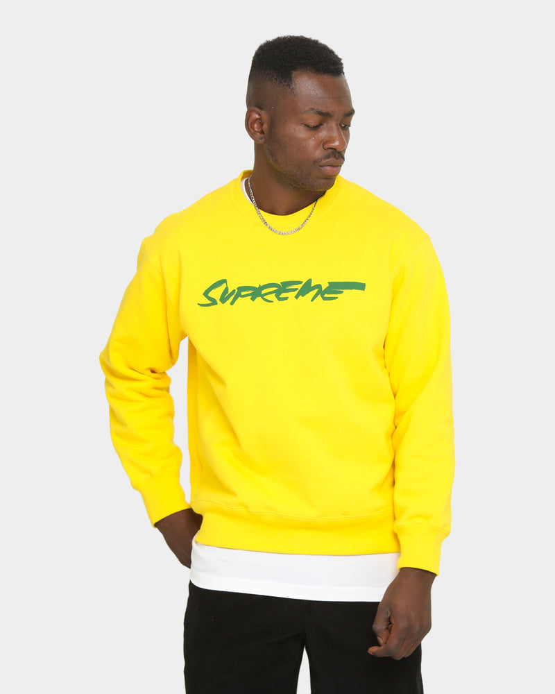 Supreme Futura Logo Crew Yellow | Culture Kings NZ