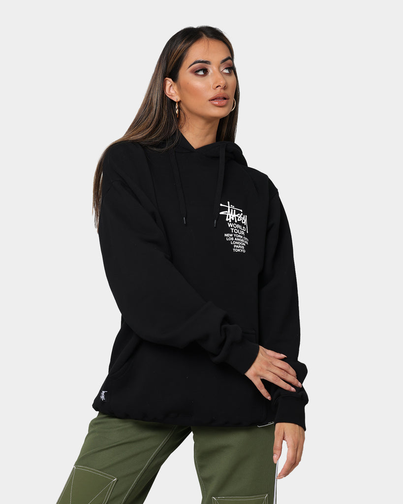 Stussy World Tour Hoodie Solid Black 