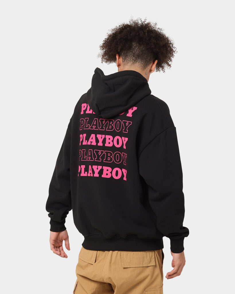 Playboy Stacked Hoodie Black Culture Kings NZ