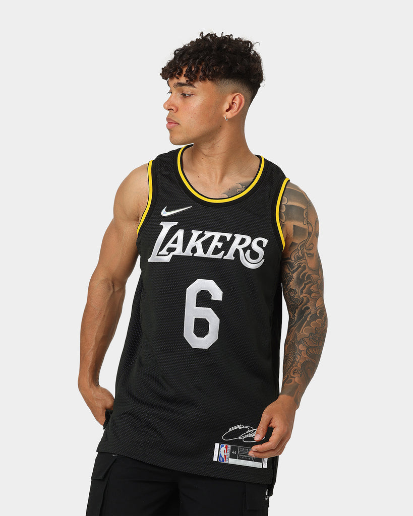 Lakers black jersey james on sale