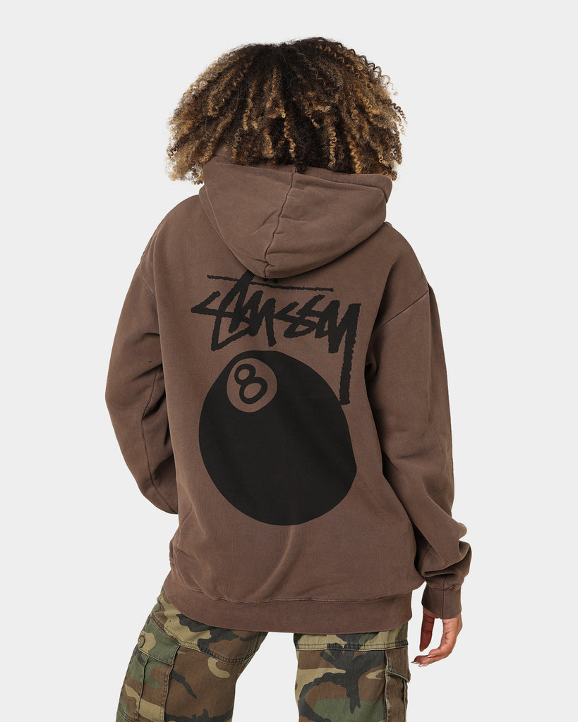 brown stussy hoodie