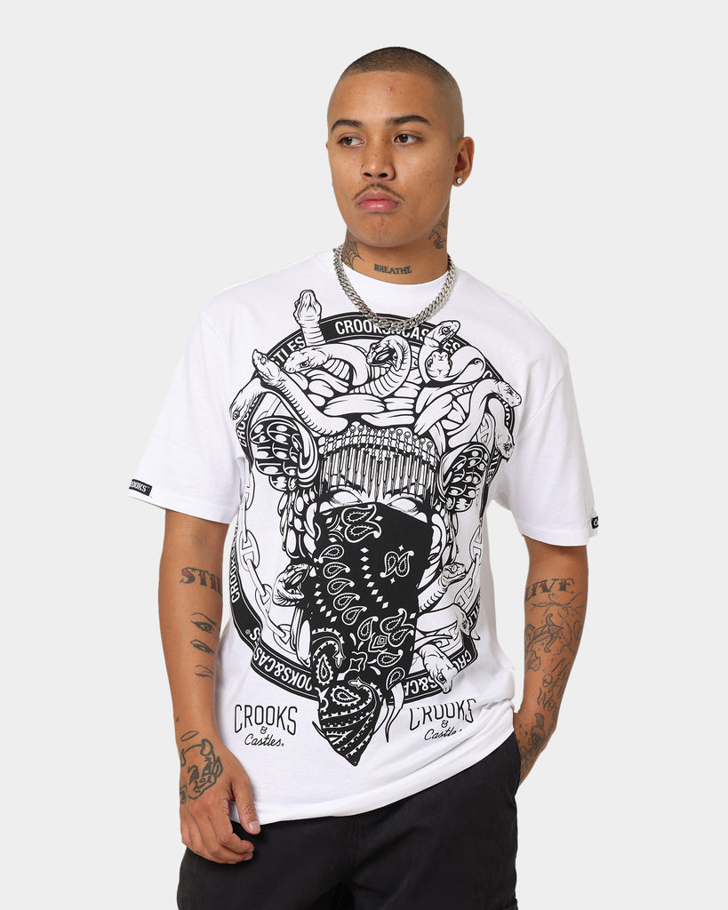 Crooks & Castles Coat Of Arms Short Sleeve T-Shirt White | Culture Kings NZ