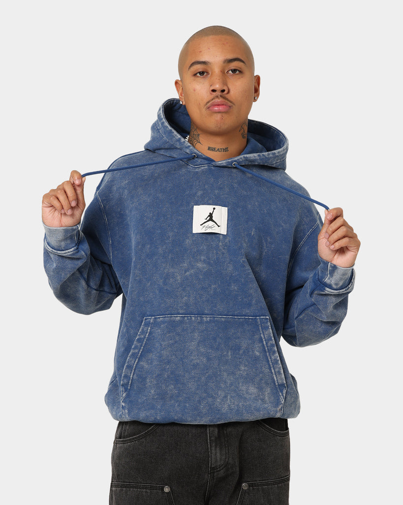 Jordan Essential Statement Washed Fleece Hoodie French Blue | Culture ...