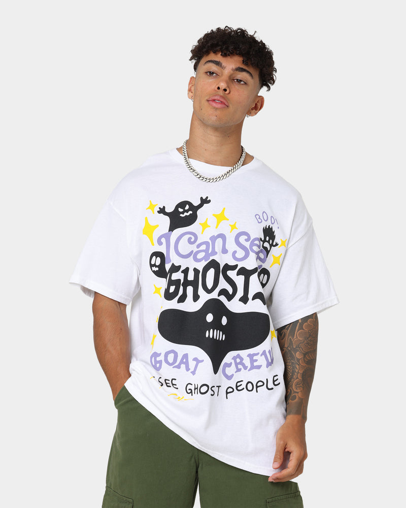 Goat Crew I Can See Ghosts All Over Print T-Shirt White | Culture Kings NZ