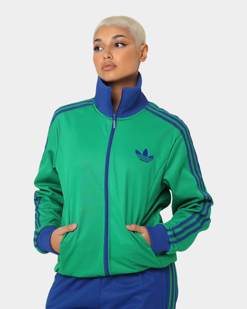 Adidas floral best sale track jacket green