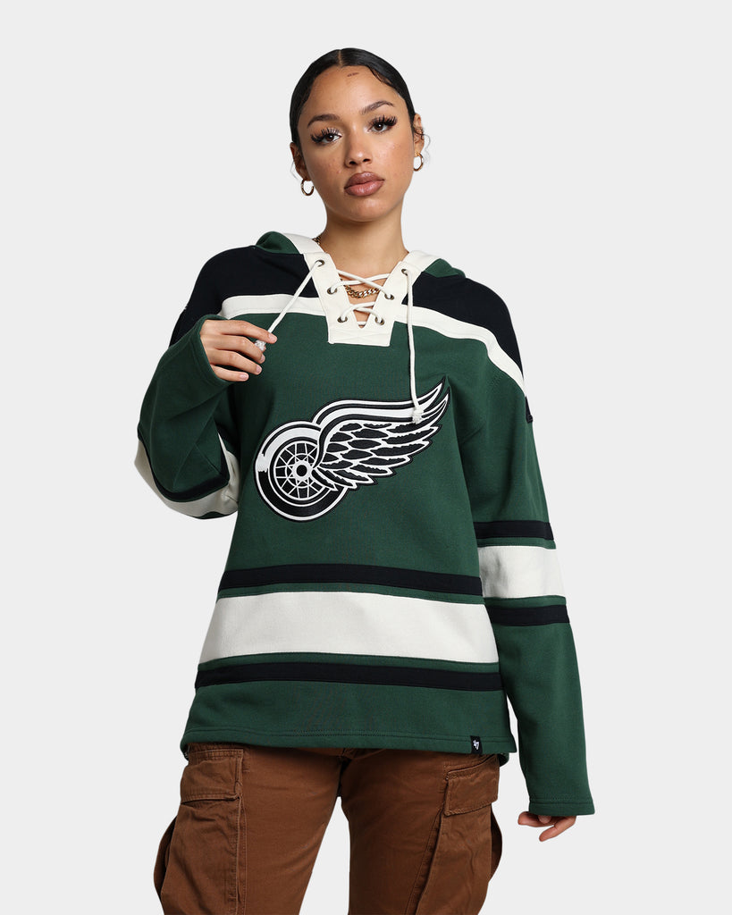 47 Brand Detroit Red Wings Superior Lacer Hoodie Dark Green | Culture ...