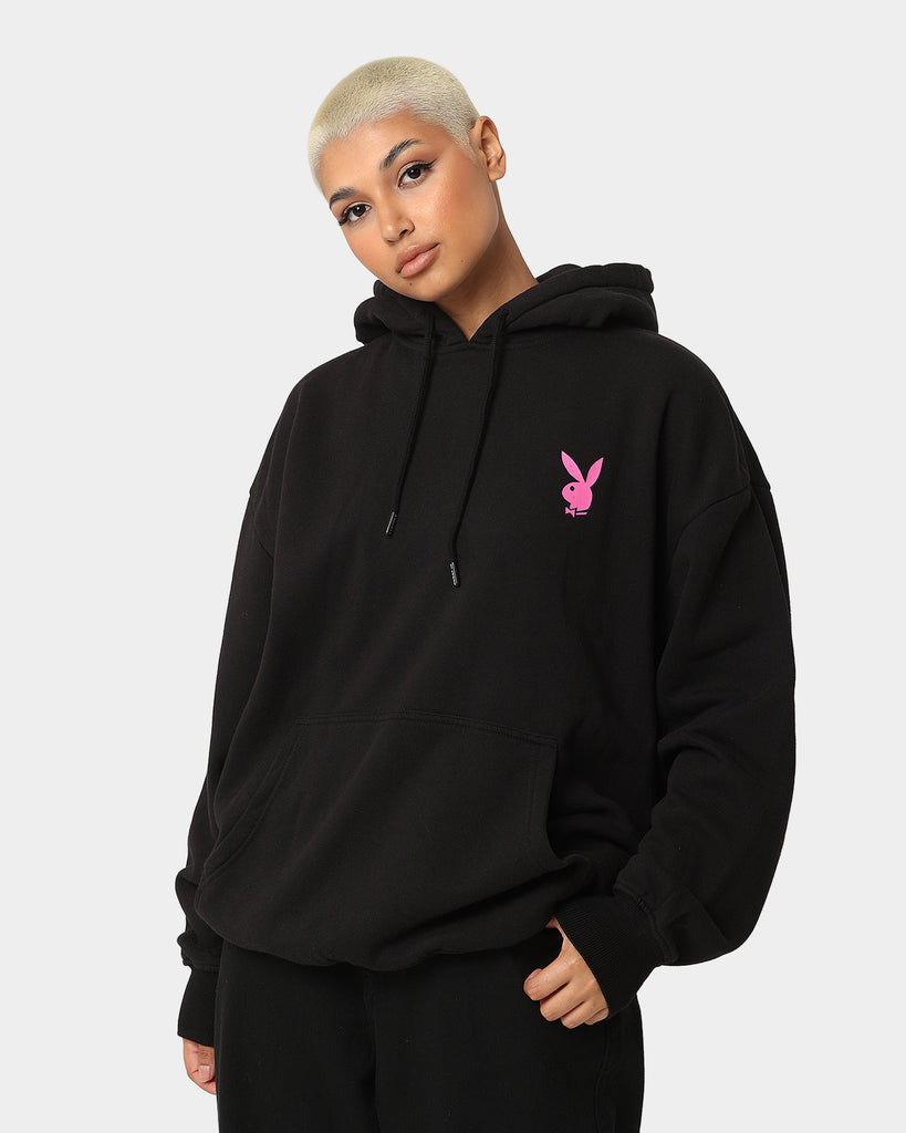 Playboy PB LA Track Club Hoodie Black Magenta Culture Kings NZ