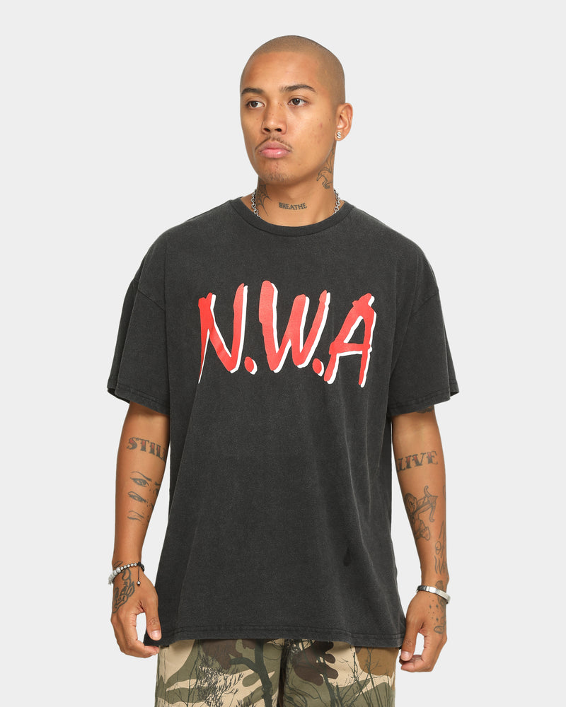 N.W.A F*CK Tha Police Vintage T-Shirt Washed Black | Culture Kings NZ