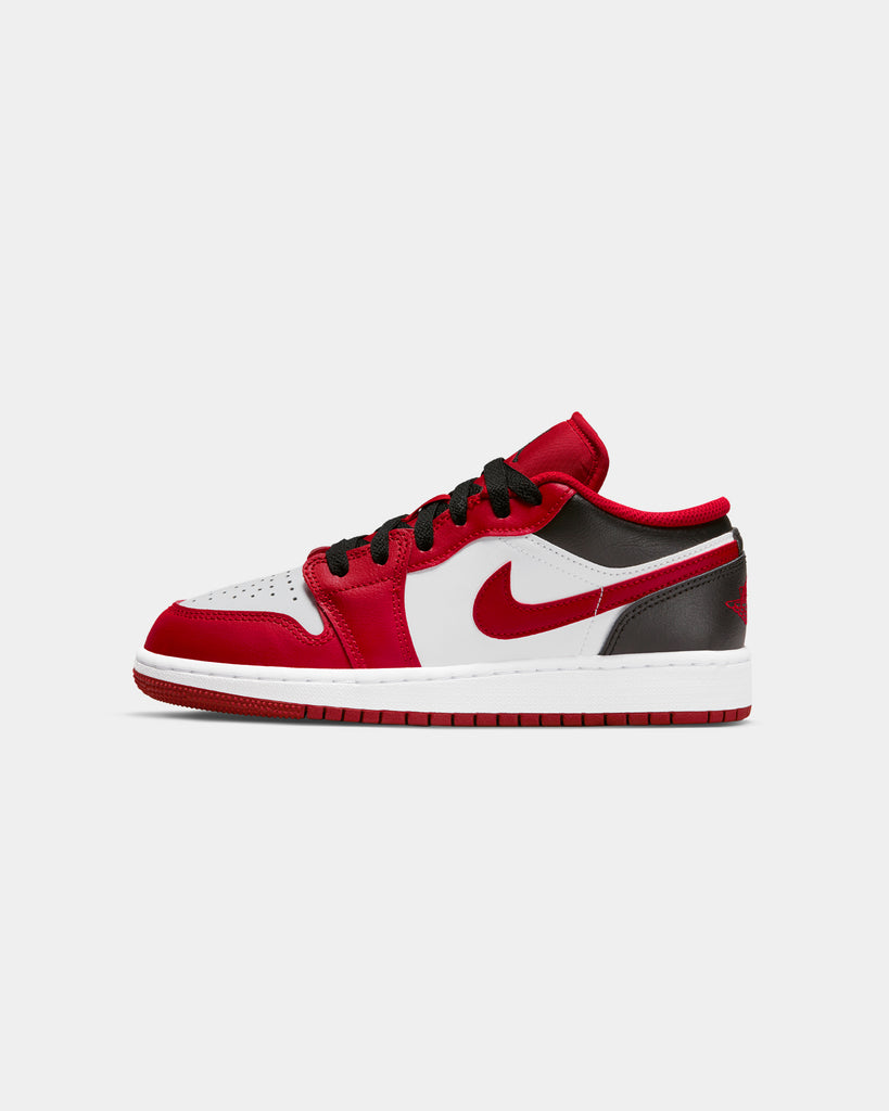 Jordan Kids' Air Jordan 1 Low (GS) 'Reverse Black Toe' White/Gym Red/B ...